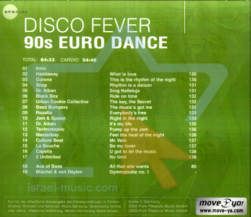 Disco Fever 90 S Euro Dance Israel Music